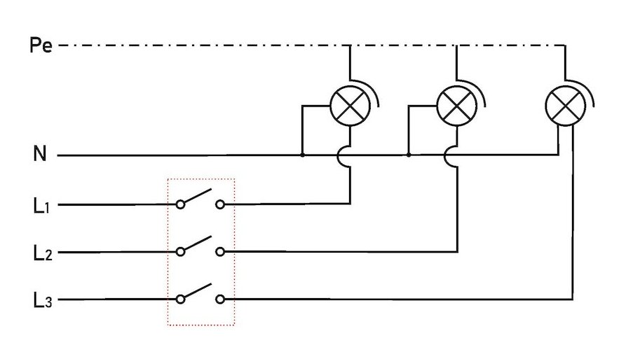 3fogyaszto 1kapcsolo 3fazis b